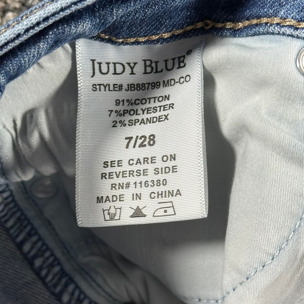 Judy Blue Womens High Waisted Skinny Jeans Medium Wash Size 7/28 - Picture 5 of 10